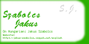 szabolcs jakus business card